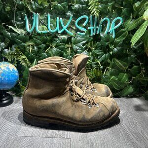 Vintage Brevettata Montagna Mountaineering Hiking Boots Swiss  Made Size 12